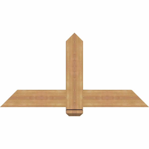Ekena Millwork Eugene Smooth Timber Gable Bracket, Western Red Cedar, 48"W x 24"H x 3 1/2"D x 5 1/2"F, 12/12 Pitch GBW048X24X0406EUG00SWR - main
